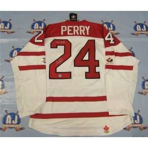 Corey Perry Team Canada Autographed/Hand Signed 2010 Olympic Jersey W 