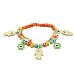  Shamballa Fashion Bracelet with Multi Color Evil Eye Beads 