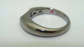 Roberto Coin Capri Plus Mini Diamond Ring~ Black Sterling Silver~ Rare 