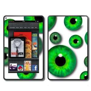   Kindle Fire Skins Kit   Green Eyeballs Eye Balls Freaky 