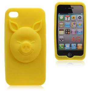   Cute Pig Flexible Silicone Case Cover for iPhone 4 4S 