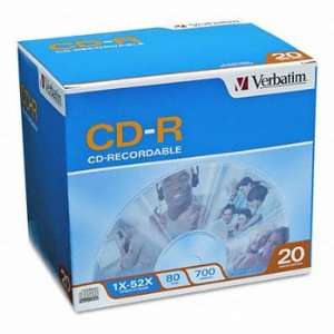  Verbatim® CD R Recordable Disc DISC,CD R,52X,20/PK,SR 