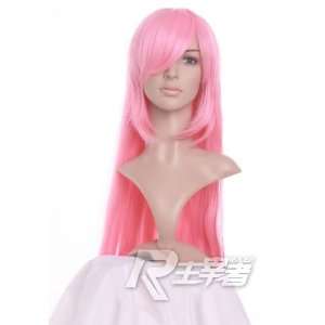  Pink Long Length Anime Cosplay Costume Wig Toys & Games