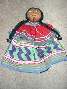 11 Seminole Doll All Original With Yarn Hair from Fla  