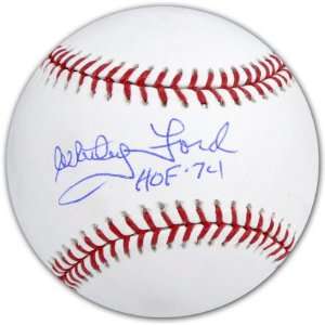  Whitey Ford Autographed Baseball with Hall of Fame 1974 