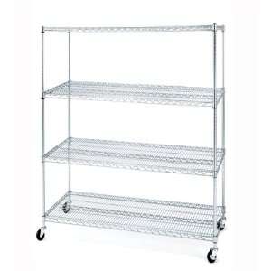  Seville Classics Shelving System with Wheels, Chrome