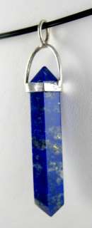 Royal Blue Lapis Lazuli Sterling Silver Crystal Pendant  