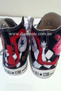 The Twilight On Black Converse Shoes Hand Painted CO31  