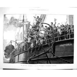  1879 Zulu War Ship Embarkation Highlanders Southampton 