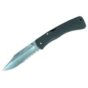  Steel Knives 29LCH Part Serrated Voyager Clip Point Lockback Knife 