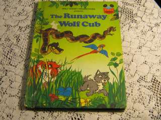 Walt Disney Productions Presents The Runaway Wolf Cub 1980 Hard Cover 