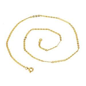 24K GOLD GF 2MM PATTERN CHAIN NECKLACE 17 3/4 XN153  