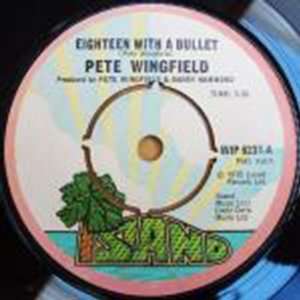   PETE WINGFIELD Eighteen With a Bullet UK 7 45 Pete Wingfield Music