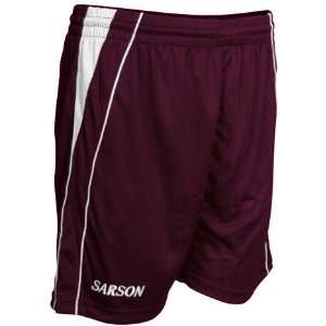  Sarson USA Athens Soccer Shorts MAROON/WHITE AS Sports 
