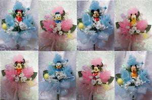 Mickey Minnie Donald Duck Pluto baby shower corsage  