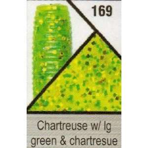 Gary Yamamoto 3 Slim Senko, Chartruese with Green & Chartreuse Flake