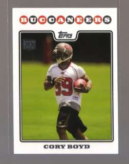 F1003  2008 Topps #359 CORY BOYD RC Buccaneers  