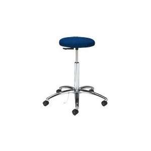  ESD Stool, Adj 17.5 22.5H, Navy Fabric with Aluminum Base 