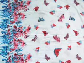 Lovely Butterfly Print Cotton Fabric By The Yard 41  