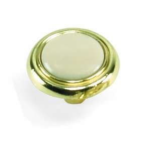  Laurey 15409 1 1/4 Knob   Almond   Polished Brass