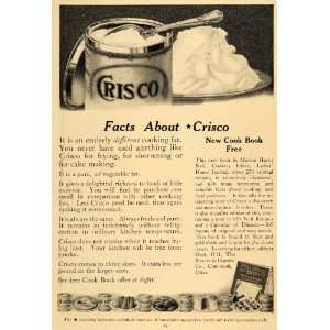  1913 Ad Procter & Gamble Co. Crisco Shortening Lard 