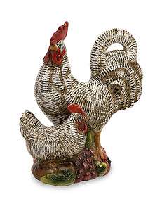 Vintage Style Ceramic Garden Glaze French Country Kitchen Rooster 
