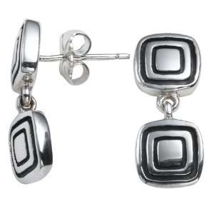  Zina Sterling Silver Square Drop Earrings Jewelry