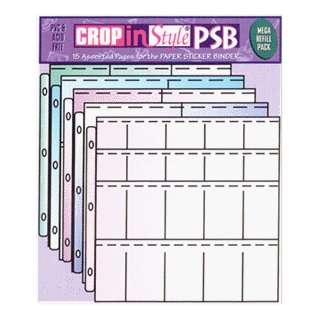  Crop In Style PSB Paper and Sticker 3 Ring Binder Refills 