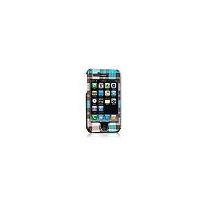  BLUE PLAID CRYSTAL snap on cover faceplate for Apple 