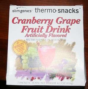   ~ Slim4LIfe ~ ThermoSnacks ~ Cranberry Grape Drink Mix  