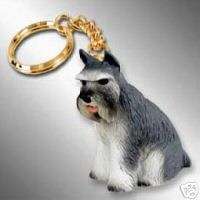 schnauzer key chain great gift for new pet , home  