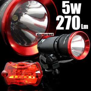 5w LED CREE Flashlight Torch Bike Bicycle +Rear Light R  