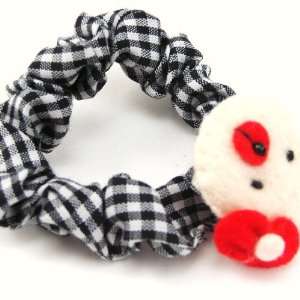  Scrunchie child Hermine black beige gingham. Jewelry