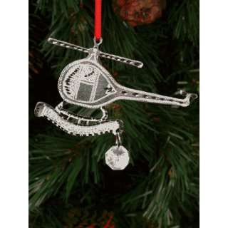   Strait Designs 0071 Helicopter Silver Pewter Ornament