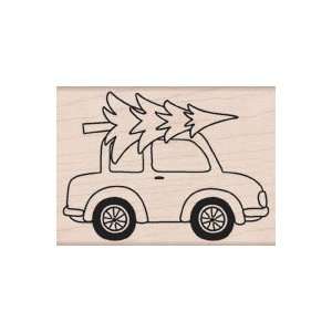  Car With Tree Woodblock Stamp Arts, Crafts & Sewing