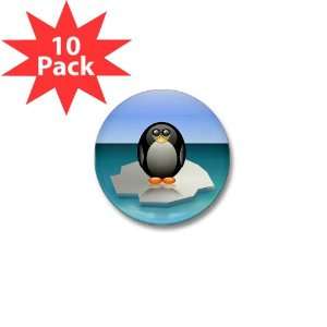  Mini Button (10 Pack) Cute Baby Penguin 