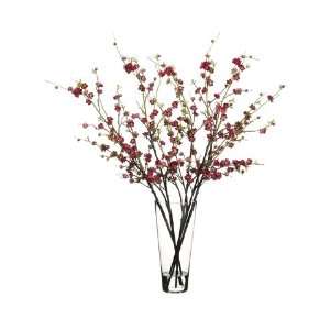  35Hx32Wx32L Cherry Blossom in Glass Vase Fuchsia Pink 