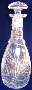 CLEAR CUT CRYSTAL DECANTER W. GERMANY CASTLE LABEL MINT  