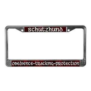  Red Schutzhund Pets License Plate Frame by  