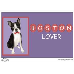    Greeting Cars Boston Terrier Dog Lover Car Magnet Automotive