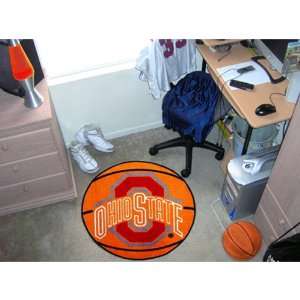   Buckeyes NCAA Basketball Round Floor Mat (29)