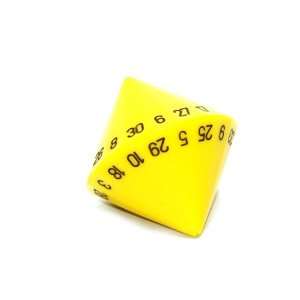  Opaque Yellow/black d34 Dice, Numbered Toys & Games