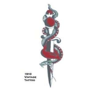  Tattoo Vintage Snake W Dagger Toys & Games