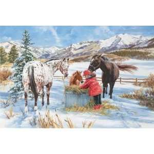 Carla Daguanno   Hoofprints In The Snow Canvas Giclee  