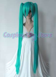Turquoise Green Vocaloid Hatsun Miku Wig +2 X Ponytails  
