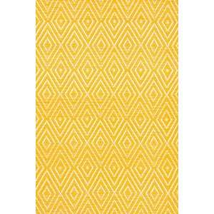  Dash and Albert Diamond Canary/White Indoor/Outdoor Rug 