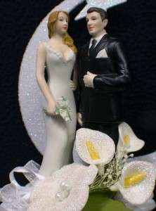 Fun PLUS size Curvy Bride Groom Wedding cake topper top  