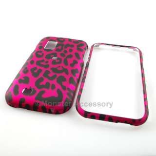 The Samsung Fascinate Pink Leopard Rubberized Hard Cover Case provides 