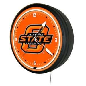 Oklahoma State Cowboys Jumbo Neon Clock