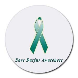  Save Darfur Awareness Ribbon Round Mouse Pad Office 
